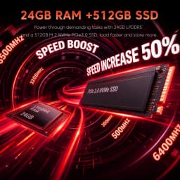 Acemagic S16 Laptop Amd Ryzen 7 H255 16 Inch 24Gb Lpddr5 Ram 512Gb Ssd Windows 11 Pro Wifi 6 Notebook Amd Radeon ™   780m Backlit Keyboard up to 4.9Ghz 180 °   Foldable