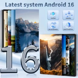 COLORROOM Android 16 Tablet 10.1" IPS, (6GB+20GB) RAM, 128GB ROM, 8MP+5MP Camera, 2.4G/5G WiFi, GMS, Tablet with Case