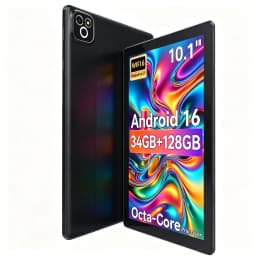 URAO X6 Android16 Tablet 10.1 Inch 34GB(6GB+28GB) RAM 128GB ROM Octa‑Core A523 CPU 1TB Expand 6000mAh Battery 1280x800 IPS Display Widevine L1 WiFi6 Tablet PC
