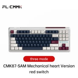 FL·ESPORTS CMK87-SAM Three-Mode Keyboard Full-Key Hot Swap 87-Key 2.4G Wireless Bluetooth Wired Mechanical Keyboard PBT Keycap