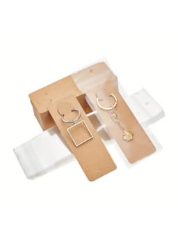 100/400 Pcs Keychain Display Holder, Necklace Keyring Organizer Paper Card, Transparent Self-Sealing Bag for Packaging Wholesale