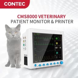 Contec Vet Veterinary ICU/CCU Patient Monitor Multi-Parameter CMS8000-VET SPO2,PR,ECG,SPO2,NIBP,RESP,TEMP