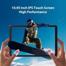 URAO 10.95 Inch Octa Core Tablet PC 24(4+20)GB RAM 128GB ROM Android 14 HD 1280*800 LCD 6800mAh Student Learning Tablet Support TF Card 1TB Expand Back to School Study Entertainment Tablet Full Accessory Bundle