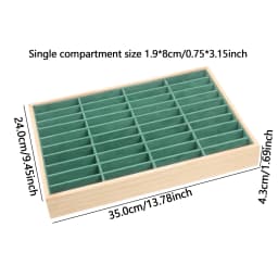 Stylish Velvet Bangle Tray With 40 Slot Inserts Display Stand for WatchBracelet Holder Case Jewelry Display Storage Rack