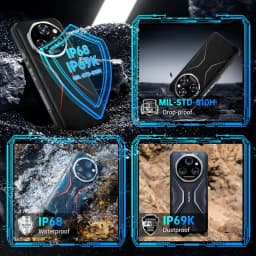 OUKITEL WP55 5G Rugged Smartphone - 36GB+256GB/2TB Android 15 Rugged Phone, 11000mAh Battery,6.6" FHD+ 120hz Phone,108MP Main Camera,Mobile Phones,IP68 IP69K MIL-STD-810H Waterproof Shockproof Dustproof,Outdoor Construction Work Smartphone OTG