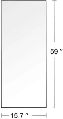 Rosahqnda Full Length Mirror 53x162cm Standing Mirror,Wall Mounted, Leanning, Floor Mirror,Full Body as Dressing Vanity Mirror