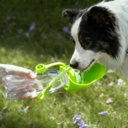 Superdesign Large Capacity Foldable Dog Water Bottle - Portable Design, Leak-Proof and Durable Material, Ergonomic Handle and Strap, 20 Ounces Suitable for Camping, Hiking, Outdoor Adventures, Pet Hydration Equipment, Stylish Pet Accessory