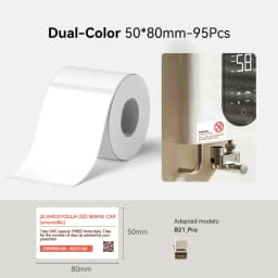 Niimbot Red & Black Dual Color Thermal Label Paper for B21 Pro Printer 300dpi Photo Paper With Adhesive Backing Card Stickers