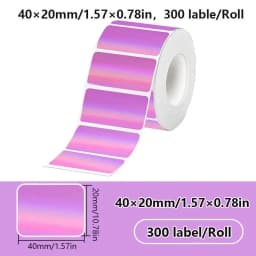 40x20MM Compatible Phomemo M110 M220 M200 Self-Adhesive Color Laser Thermal Paper, E210 P50 Detong P1 HPRT T20 MAKER