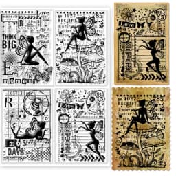 Stamp Postmark Postcard Clear Stamps for DIY Scrapbooking Big Size Silicone Clear Stamp Seals for Cards Making Photo Journal
