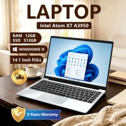 14.1' Laptop Computer Windows 11 Intel Atom X7 A3950 Notebook PC Gamer 12GB RAM 512GB 1TB SSD 1920*1080 Office Computer