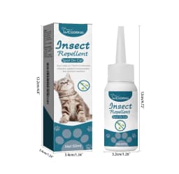 50ML Pet Anti-flea Tick Drops for Cats and Dogs Natural Formula Skin Cleaning Fast-acting Protection Deworming for Pet Care