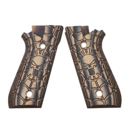 Guuun G10 Grips for Taurus PT92 Skull Skeleton Punisher Texture Compatible with PT 92 /99/100/101 and Decocker - 5 Color Options