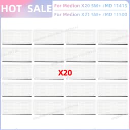Fit For Medion X20 SW+ / MD 11415, Medion X21 SW+ / MD 11500 Vacuum Parts Main Roller Side Brush Hepa Filter Mop Cloth Dust Bag
