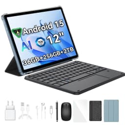 Blackview MEGA 2 Tablet PC Set With Keyboard, Mouse, Stylus, 12'' 2K Display 12GB+24GB RAM 256GB ROM, Android 15 Tablet, 9000mAh