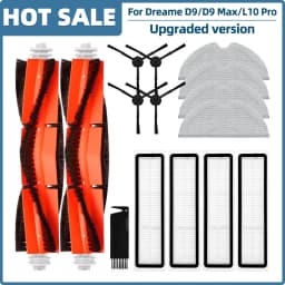 Fit For Dreame D9 / D9 Max / L10 Pro / Trouver LDS Finder RLS3 Parts Roller Side Brush Hepa Filter Mop Cloth Dusbin Water Tank