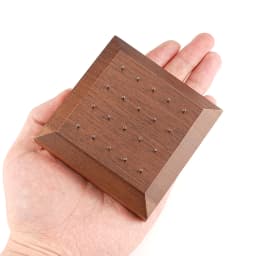 Black Walnut Solid Wood Display Stand for 16G 14G Body Piercing Jewelry 20 Holes Display Holder