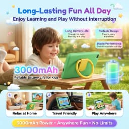 New K06 7" Kids Tablet PC Android16 24(3+21)GB Expanded RAM 128GB Storage Five‑Core Processor Shock‑Proof Protective Case Stylus Pen Learning Games Tablet For Boys Girls US Stock