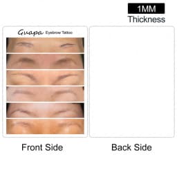Microblading Practice Skin Pattern Sheet Pre-Printed Brow Mapping Guide Flexible Silicone Pad for Precise Hair Strokes & Shading