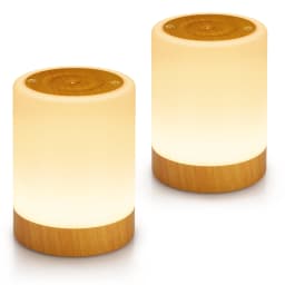 Lureshine 2-Pack RGB Night Light Lamp with Touch Control and Color Changing, 13‑inch Portable Dimmable USB‑Rechargeable Table Lamp with 1800mAh Battery for Bedroom Decorative Lighting