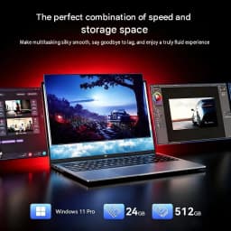 ACEMAGIC S16 16 Inch Laptop 24GB LPDDR5 RAM 512GB SSD AMD Ryzen 7 H255 Windows 11 Pro WiFi 6 Notebook AMD Radeon™ 780M Backlit Keyboard up to 4.9GHz 180° Foldable