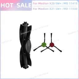 Fit For Medion X20 SW+ / MD 11415, Medion X21 SW+ / MD 11500 Vacuum Parts Main Roller Side Brush Hepa Filter Mop Cloth Dust Bag