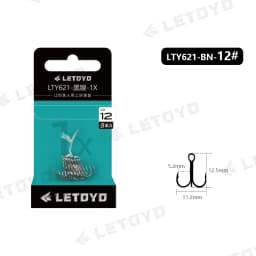 LETOYO high Carbon Stell triple Hooks black nickles or matte tin Hard Lure Fishing Hook for pike bass sea fishing accessories