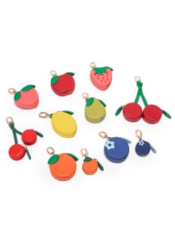 Cherry Pattern Coin Purse Keychain Fruit Charm Exquisite Small Accessories Money Pouch Fit For Airtag & Coin, Gift For Girl Wome