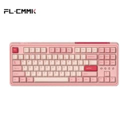 FL·ESPORTS CMK87-SAM Three-Mode Keyboard Full-Key Hot Swap 87-Key 2.4G Wireless Bluetooth Wired Mechanical Keyboard PBT Keycap