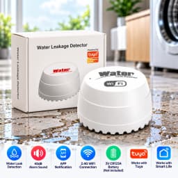 Wifi Water Detector Leakage Sensor Alarm Leak Detector 40DB Sound Work with Tuya smart APP Flood Alert Overflow Security