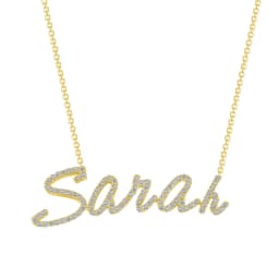 3D Custom Diamond Name Necklace Personalized Copper Crystal Pendant Iced Out Letters Nameplate Jewelry Gift For Femme