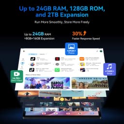 KINGRID T90 Android 15 Tablet PC with BT Keyboard,Mouse - Gemini AI, 24GB (8+16)RAM 128GB ROM, Octa Core T615, Gaming Tablet 11 Inch