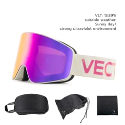 VECTOR Brand Double Layer Anti Fog Magnetic Absorption Cylindrical Ski Goggles UV400 Men Women Ski Glasses Snowboard POC Glasses