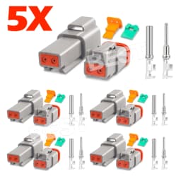5-10Set Deutsch DT 2Way Pin Male/Female Kit Electrical Connector Plug Waterproof