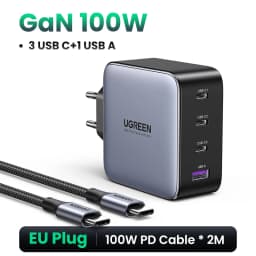 UGREEN USB Charger 100W GaN Charger for Macbook Tablet Fast Charging for iPhone Xiaomi USB Type C PD Charge for iPhone 18 17 16