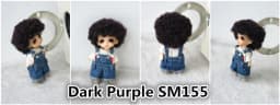 JD713 1/12 Tiny Short Curly Doll Wigs For Size 3-4 Inch 9-10cm Wholesale Afro Tight Lati White BJD Synthetic Mohair Hair
