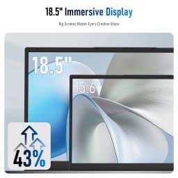 18.5' Laptop Intel Core M3-8100Y 3.4GHz, 16GB RAM 1TB SSD, Win 11 Pro Notebook Computer, FHD IPS Display 1920x1080, Full Keyboard with Numeric Keypad, USB-C HDMI RJ45, Dual Screen Support, Laptop for Work & Study