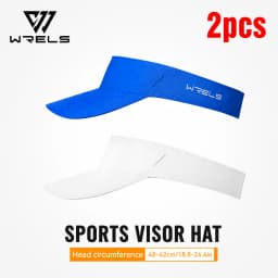 WRELS 1/2/3pcs Summer Sun Protection Empty Top Hat Breathable Sweat Absorbing Sun Visor Caps Outdoor Sport Running Tennis Caps