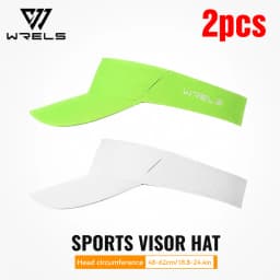 WRELS 1/2/3pcs Summer Sun Protection Empty Top Hat Breathable Sweat Absorbing Sun Visor Caps Outdoor Sport Running Tennis Caps