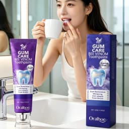 Oralhoe Whitening Toothpaste Clean Tooth Gaps Reduce Stain Restore Gum Health Long Lasting Fresh Breath Gum Care Toothpaste 100g