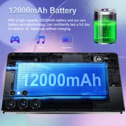 10.36 Inch Android Tablet 16GB RAM 1TB ROM Android 13.0 20000mAh 14 Core 5G Network Dual SIM GPS Bluetooth Tablet PC With Keyboard For Office Study Entertainment