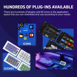 MiraBox 293S Stream Deck Macro Keypad โ 15 Customizable LCD Keys for OBS, Music, Web & Productivity, Drag & Drop Setup