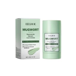 40g Mugwort Face Clay Mask Deep Moisturizing Cleaning Pores Remove Blackhead Smoothing Skin Soothing Discomfort Glowing Facial Mud Mask Stick