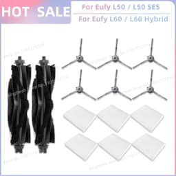 Fit For Eufy Clean L50, L50 SES, L60, L60 SES, L60 Hybrid, G50, G50 Hybrid Accessories Parts Roller Side Brush Filter Dust Bag