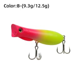 LETOYO 69F 76F Floating Popper Lure With Fins Steel Balls Hard Baits Artificial Baits Bass Lure Perch Bait Pike Fishing Lure