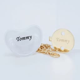 MIYOCAR personalized gold bling pacifier and all gold pacifier clip BPA free dummy unique design gift baby shower