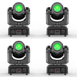 GWONG 4Pcs 120W Moving Head Light 3Prism Beam Gobo Stage Lights DMX512 Voice Control Spotlights For Disco KTV Nightclub Wedding