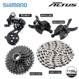 Shimano Acera Altus M360 24S Groupset 3x8 Speed M315 Shifter M310 Derailleur HG31-8 Cassette 8S K7 HG70 HG41Chain 112 Links