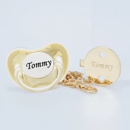 MIYOCAR personalized gold bling pacifier and all gold pacifier clip BPA free dummy unique design gift baby shower