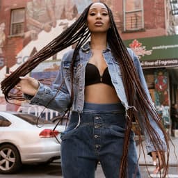 Janet Collection Braids Pre-Sectioned Nala Tress 10X EZ Split Pre-Stretched 52", Synthetic